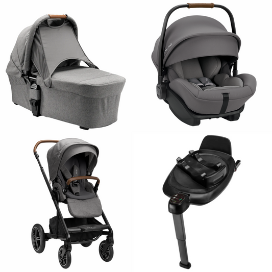 Nuna Mixx Next Kombikinderwagen mit Arra Next und Base 360 4in1 Set (Granite)