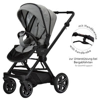 Hartan Kombikinderwagen-Set IVY GTR (707 Natur) mit Cybex Cloud T i-Size und Base T