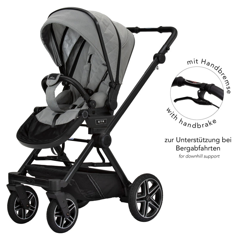Hartan Kombikinderwagen-Set IVY GTR (707 Natur) mit Cybex Cloud T i-Size und Base T