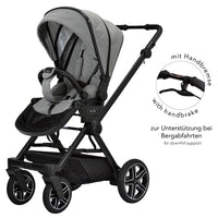 Hartan Kombikinderwagen-Set IVY GTR (707 Natur) mit Cybex Cloud T i-Size und Base T