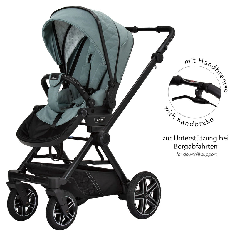Hartan Kombikinderwagen-Set IVY GTR (708 Jade) mit Cybex Cloud T i-Size und Base T