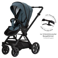 Hartan Kombikinderwagen-Set IVY GTR (710 Azur) mit Cybex Cloud T i-Size und Base T