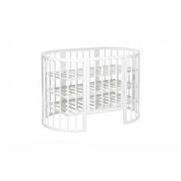 KOTTO OLIN Babybett Buche Oval mit Matratze – Weiss – Ansicht 7