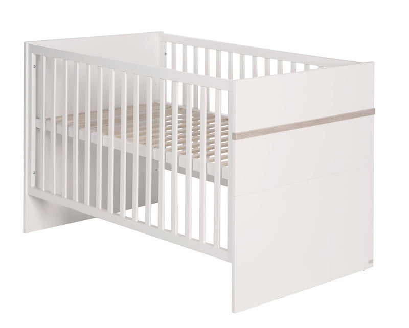 Kindermöbelset 'Moritz', 3-teilig, mit Kinderbett 70 x 140 cm, Wickelkommode & Schrank, weiß