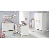Kinderzimmerset 'Ava' 3-teilig, inkl. Kinderbett 70x140 cm, Wickelkommode & Schrank 3-türig