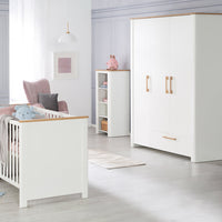 Kinderzimmerset 'Ava' 3-teilig, inkl. Kinderbett 70x140 cm, Wickelkommode & Schrank 3-türig