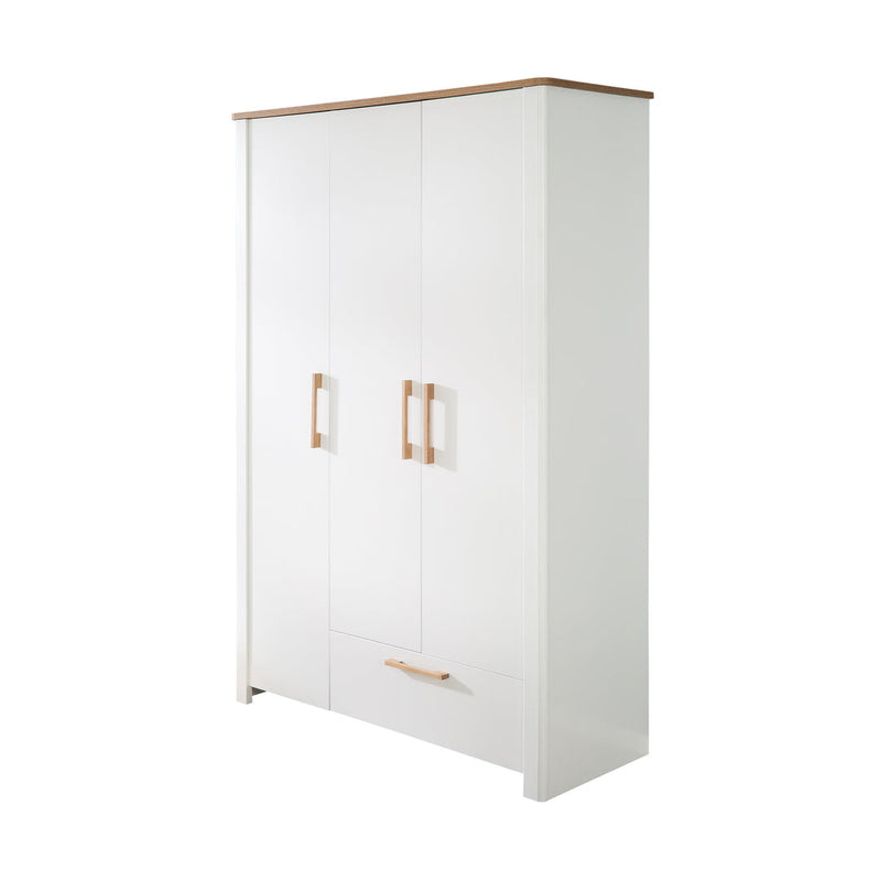 Kinderzimmerset 'Ava' 3-teilig, inkl. Kinderbett 70x140 cm, Wickelkommode & Schrank 3-türig