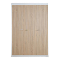 Kinderzimmerset 'Gabriella' 3-teilig - Bett 70x140 + Wickelkommode schmal + Kleiderschrank 3-türig