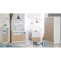 Möbelset 'Gabriella' inkl. Babybett 70 x 140 cm & breite Wickelkommode, bicolor