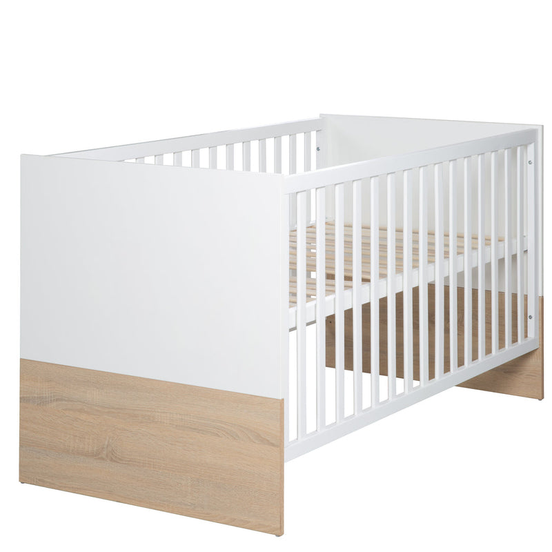 Möbelset 'Gabriella' inkl. Babybett 70 x 140 cm & breite Wickelkommode, bicolor