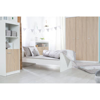 Möbelset 'Gabriella' inkl. Babybett 70 x 140 cm & breite Wickelkommode, bicolor