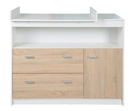 Möbelset 'Gabriella' inkl. Babybett 70 x 140 cm & breite Wickelkommode, bicolor
