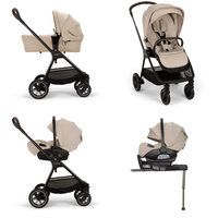Nuna Triv NEXT Kombikinderwagen Set – Inklusive Babywanne, Arra Flex Babyschale & 360° Base