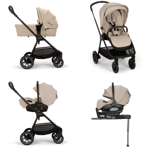 Nuna Triv NEXT Kombikinderwagen Set – Inklusive Babywanne, Arra Flex Babyschale & 360° Base