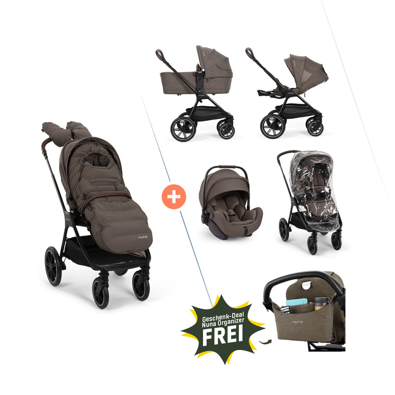 Nuna TRIV lx 6in1 Set mit ARRA flex & BASE next 360 – Chestnut – Ansicht 1