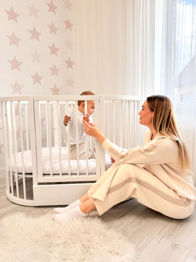 KOTTO OLIN Babybett Buche Oval mit Matratze
