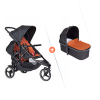 Phil & Teds Sport V6 Geschwisterwagen mit Wanne