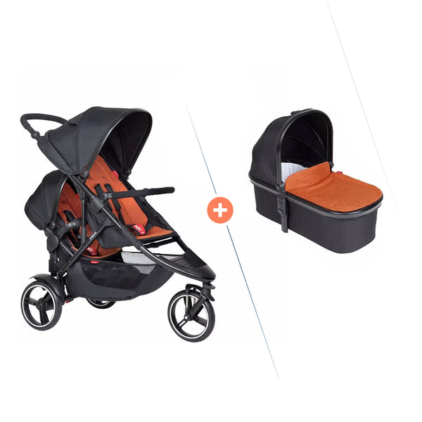 Phil & Teds Sport V6 Geschwisterwagen mit Wanne