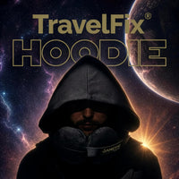 SANDINI TravelFix® Hoodie - Premium - Reisekissen mit integrierter Kapuze und Transporttasche