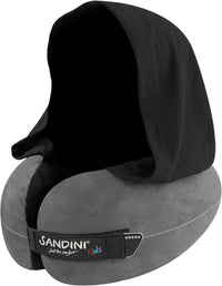 SANDINI TravelFix® Junior Hoodie - Reisekissen mit integrierter Kapuze und Transporttasche (ab 3 Jahren)