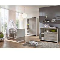 Schardt 3-tlg. Babyzimmer Eco Silber mit 2-türigem Kleiderschrank