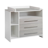 Schardt 3-tlg. Babyzimmer Eco Silber mit 2-türigem Kleiderschrank