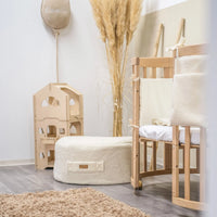 Distric4Kids Eddy Bouclé | Teddy Sitzsack Stauraum Polyester 60x30 cm