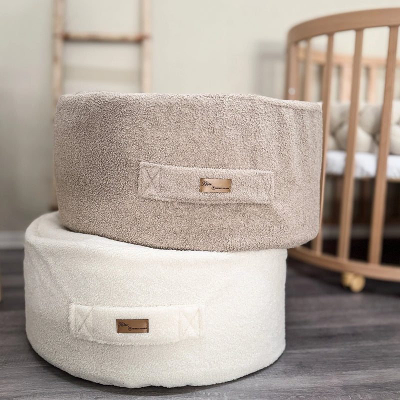 Distric4Kids Eddy Bouclé | Teddy Sitzsack Stauraum Polyester 60x30 cm