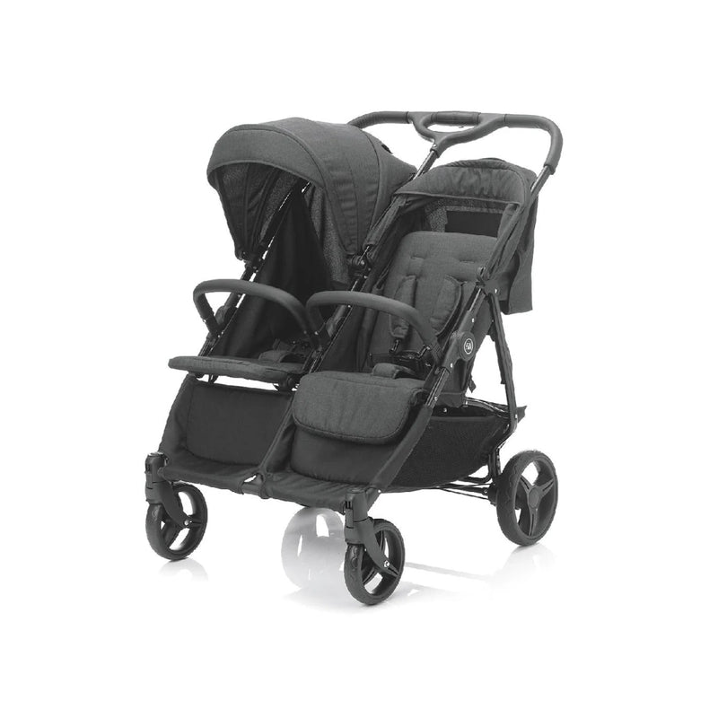 Zwillingsbuggy plus zwei Joie Softwanne (grau melange)