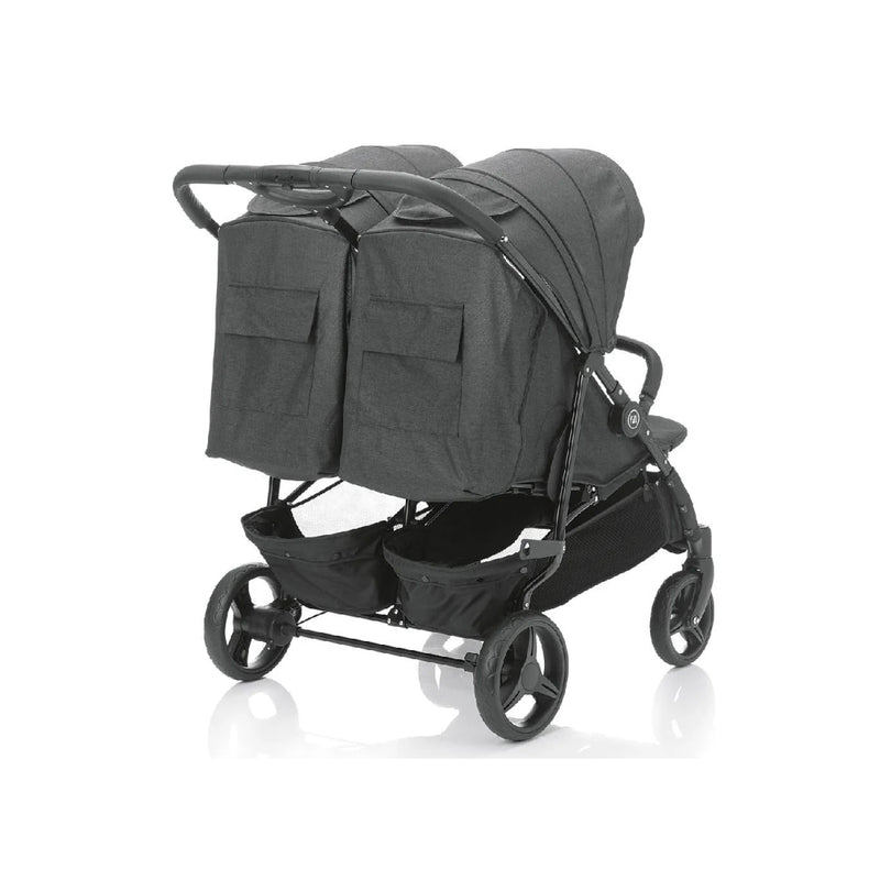 Zwillingsbuggy plus zwei Joie Softwanne (grau melange)