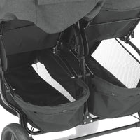 Zwillingsbuggy plus zwei Joie Softwanne (grau melange)