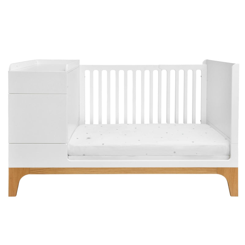 UP Kinderbett Weiss mit Schublade und Matratze 70 x 120 cm