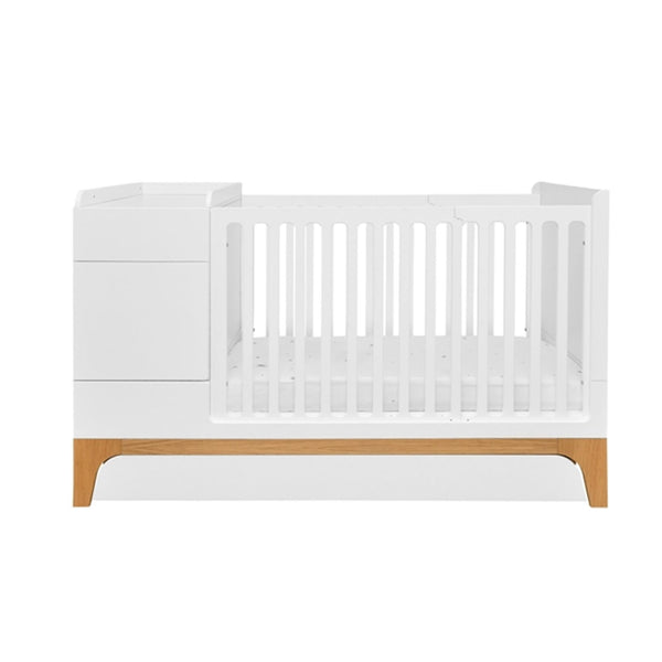 UP Kinderbett Weiss mit Schublade und Matratze 70 x 120 cm
