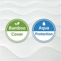 Bambusmatratze 120×60×10 cm mit DuoCore und Aqua-Protector-Bezug