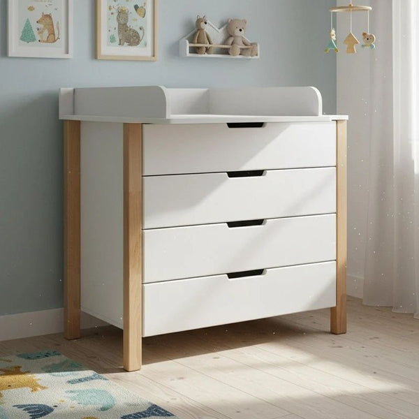 Wickelkommode KOTTO ELIN 90×45×90 cm mit abnehmbarem Wickelaufsatz