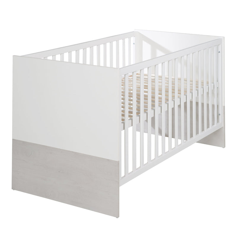 Kinderzimmer Möbelset „Julia“ 3-teilig mit umbaubarem Kinderbett 70x140 cm, Wickelkommode und 3-türigem Kleiderschrank