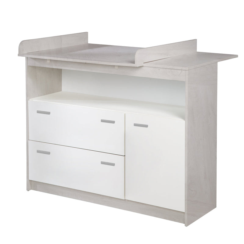 Kinderzimmer Möbelset „Julia“ 3-teilig mit umbaubarem Kinderbett 70x140 cm, Wickelkommode und 3-türigem Kleiderschrank