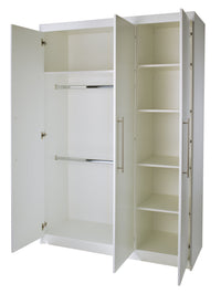 Zimmerset 'Maren' inkl. Kombi-Bett 70 x 140 cm, Wickelkommode breit & Schrank 3-türig - Weiß