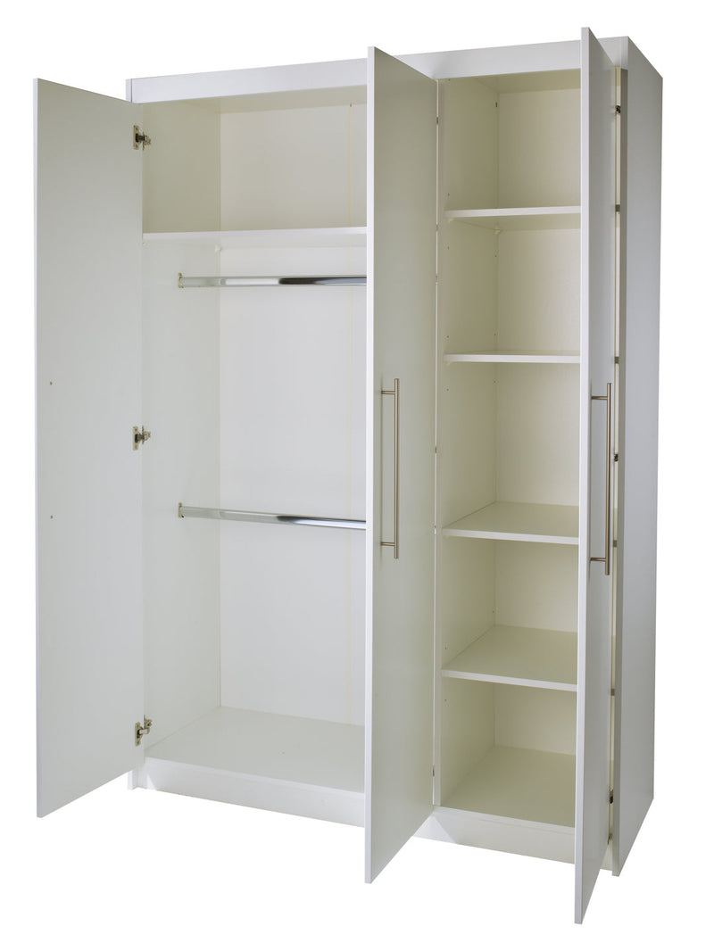 Zimmerset 'Maren' inkl. Kombi-Bett 70 x 140 cm, Wickelkommode breit & Schrank 3-türig - Weiß