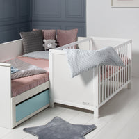 Zimmerset inkl. Wickelkommode 'Hamburg' & Beistellbett 60 x 120 cm inkl. Lattenrost