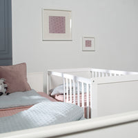 Zimmerset inkl. Wickelkommode 'Hamburg' & Beistellbett 60 x 120 cm inkl. Lattenrost