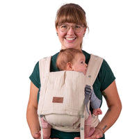 Aurora Sand Musselin Babytrage Halfbuckle