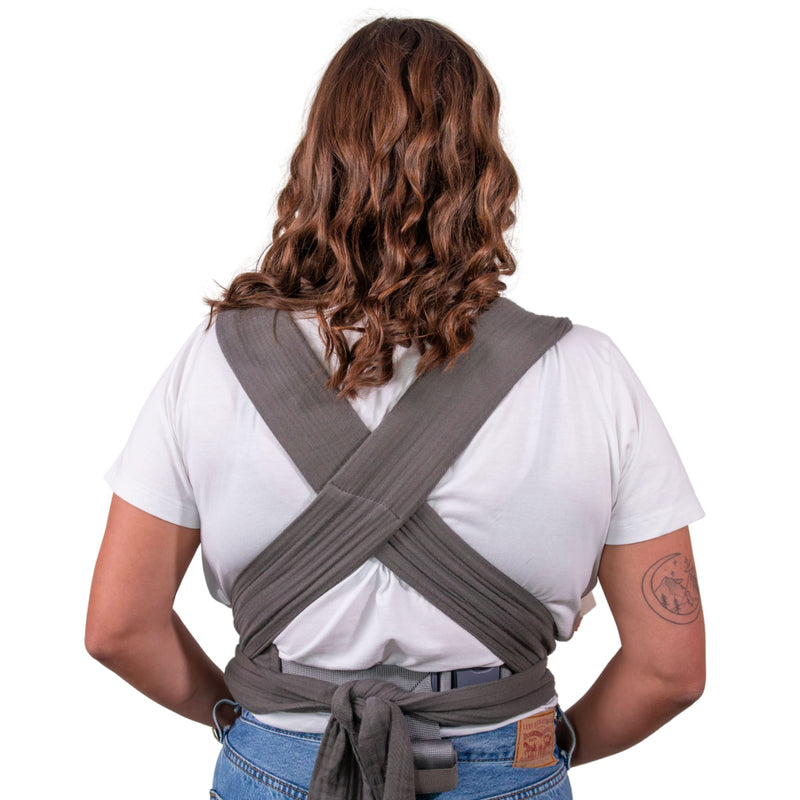 Aurora Silvergrey Musselin Babytrage Halfbuckle