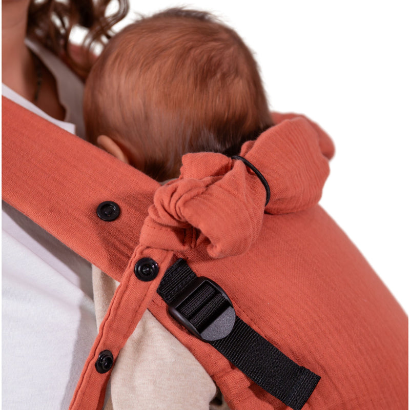 Aurora Terracotta Musselin Babytrage Halfbuckle