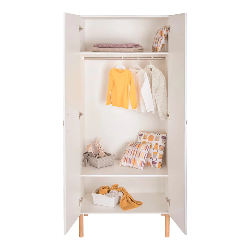 Schardt Melody White Kleiderschrank 2-türig, weiß/geölt
