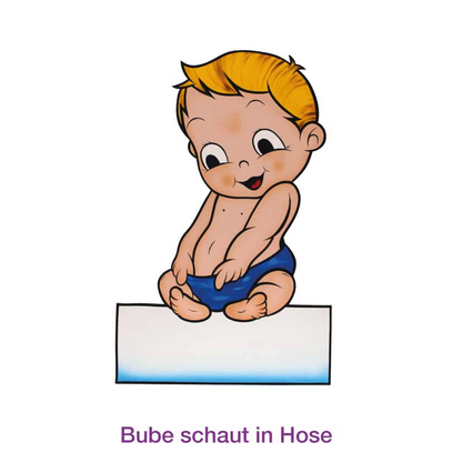 Geburtsfigur (Bube schaut in Hose)