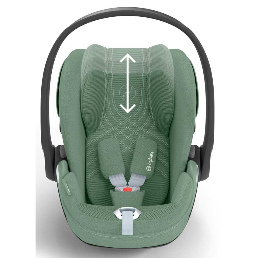 Cybex Priam Set 4-in-1 mit Cloud T i-Size  Plus Babyschale (Rosegold - Leaf Green)