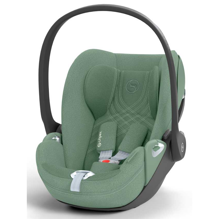 Cybex Priam Set 4-in-1 mit Cloud T i-Size  Plus Babyschale (Matt Schwarz - Leaf Green)