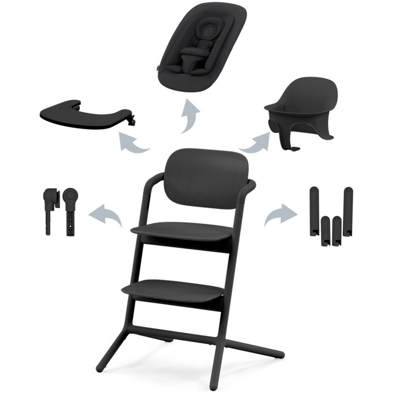 Cybex Lemo Hochstuhl Set 4-in-1 (Stunning Black)