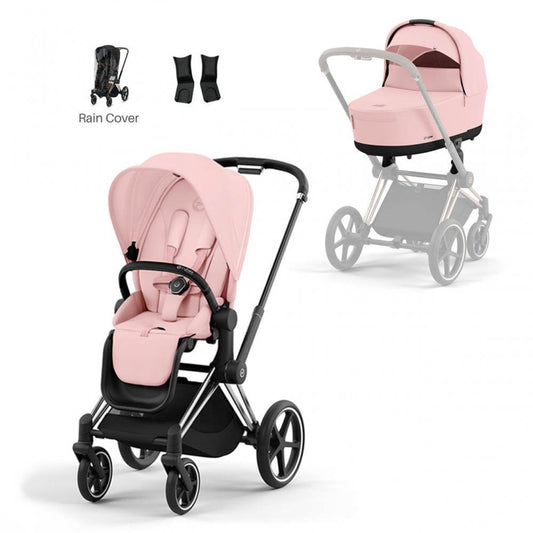 Cybex Priam Chrome mit black details 2in1 (Peach Pink)